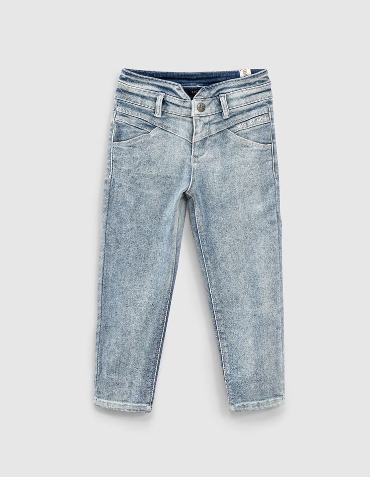 Vaqueros mom light blue con cintura pespunteada niña-4