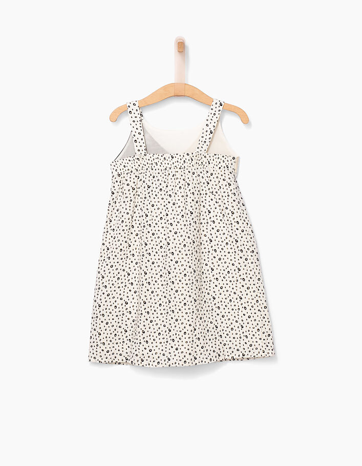 Girls’ off-white polka dot dress - IKKS