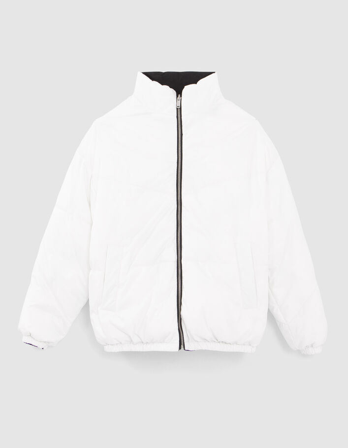 Doudoune réversible blanche ou noire fille