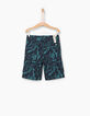 Bermudas tinta estampado hojas niño -2