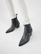 Jean blanc cassé slim sculpt up à taille haute bas cloutés Femme-4
