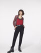 Damen Lingerie Top in Granatrot mit Spitze-5