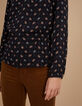 Blouse noire imprimé cachemire cravate I.Code-5
