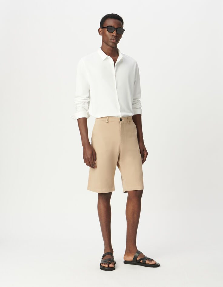 Bermuda CHINO STRAIGHT sable Homme-1 Bermuda CHINO STRAIGHT sable Homme-1