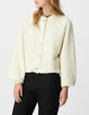 C&aacute;rdigan blanco punto rizo mujer-3