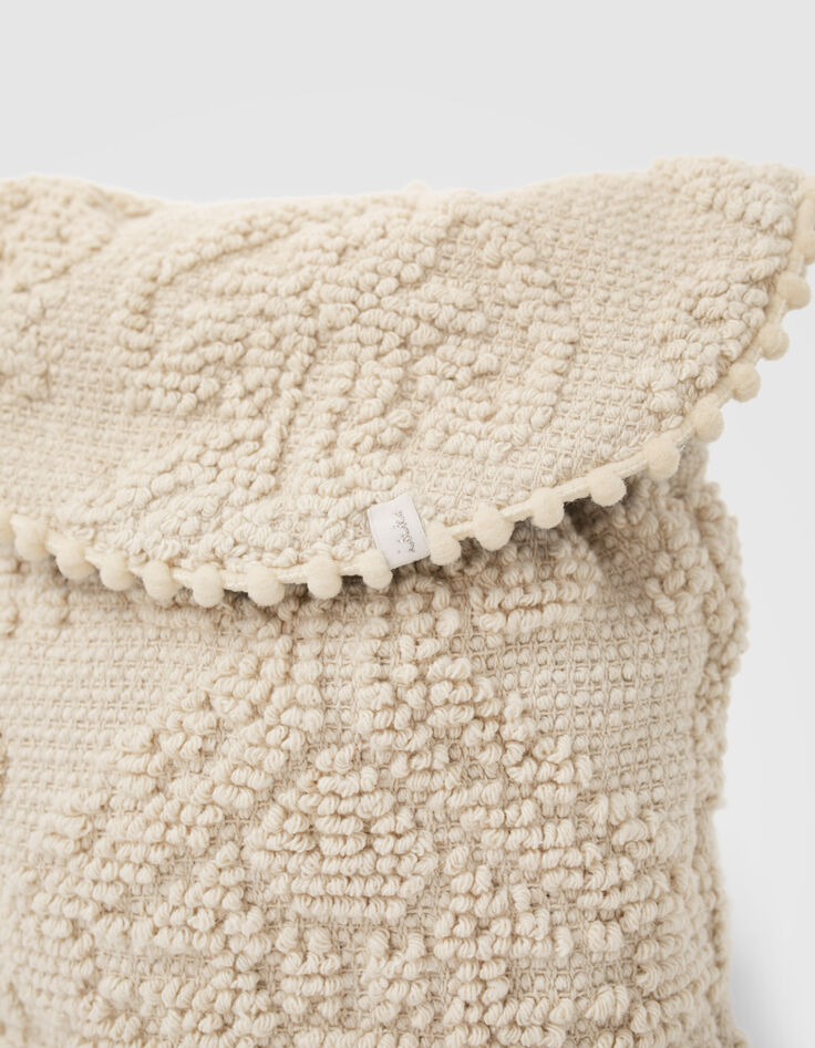 Sac à dos blanc cassé tricotage fantaisie bébé fille-2