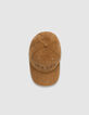 Casquette beige velours côtelé message bouclette Femme-6