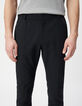 Men's slim navy elastic waistband jogpants-4