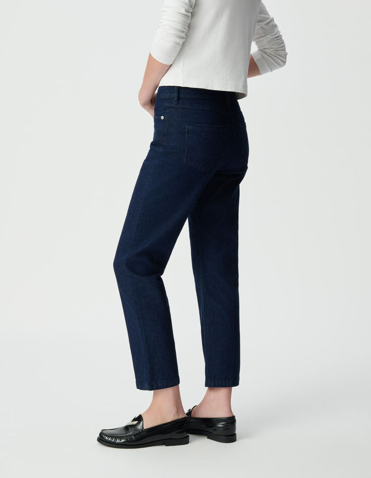 Rechte unwashed jeans zichtbare knopen Janis Dames-4