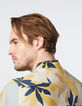 Beige REGULAR hemd gele bloemenprint heren-5