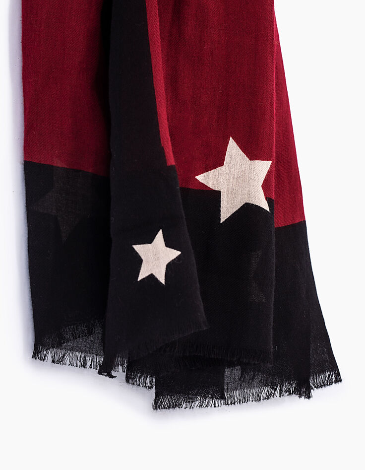Women's red star scarf-2
