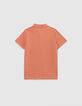 Polo terracotta coton bio brod&eacute; guitare gar&ccedil;on-3