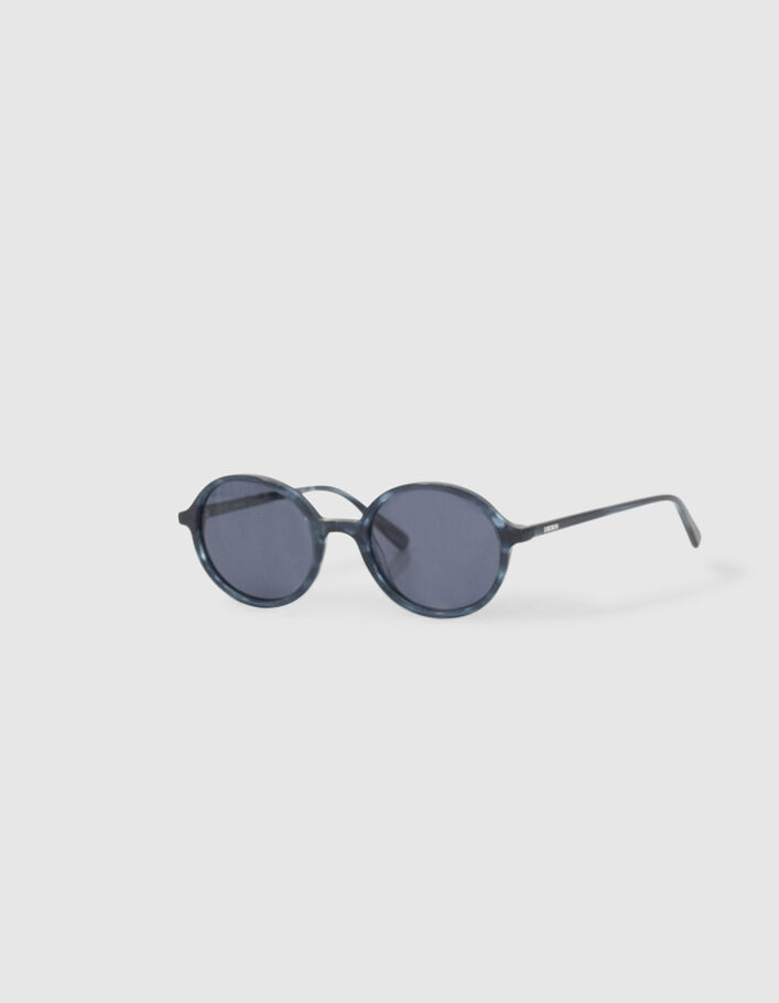 Unisex blue crystal marble sunglasses-1