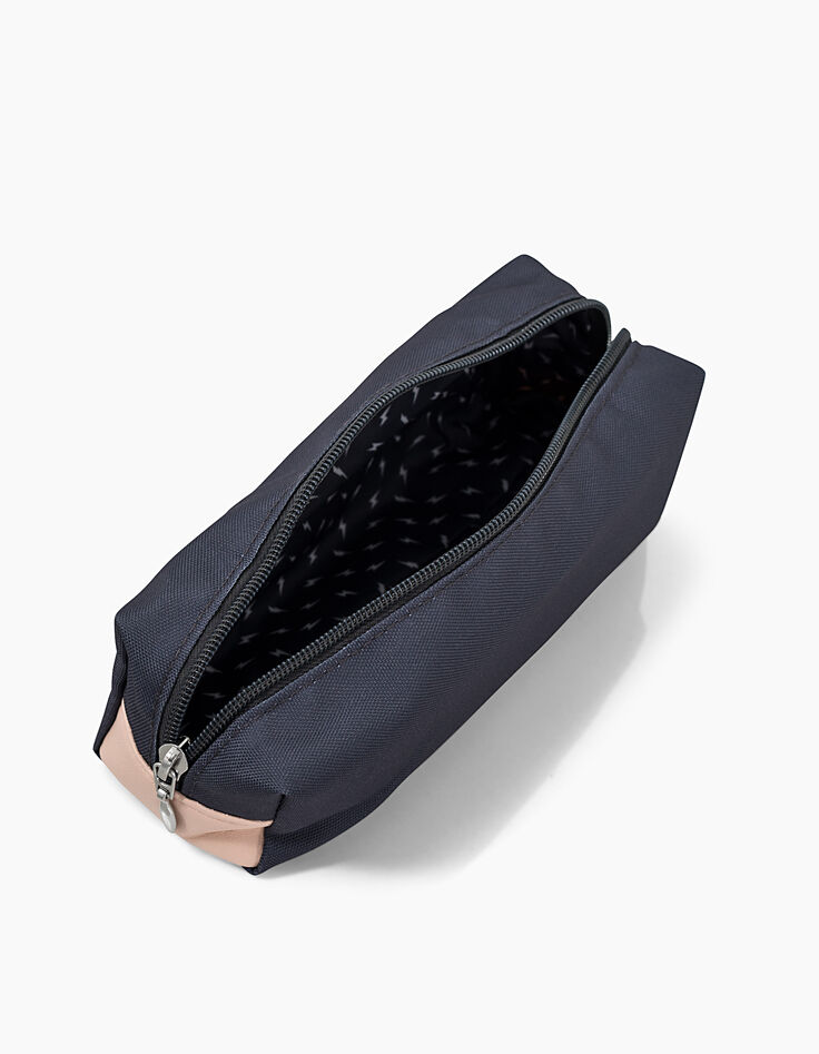 Estuche doble 22 cm navy y rosa polvoroso K niña -5