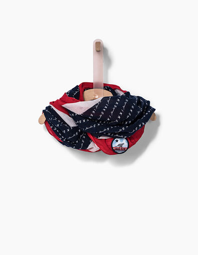 Boys&rsquo; navy skateboard print snood  - IKKS