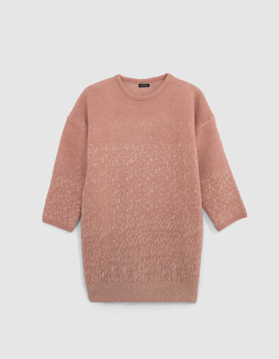 Roze jacquard lurex meisjesjurk - IKKS