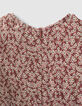 Girls&rsquo; rosewood blurry floral print blouse-5