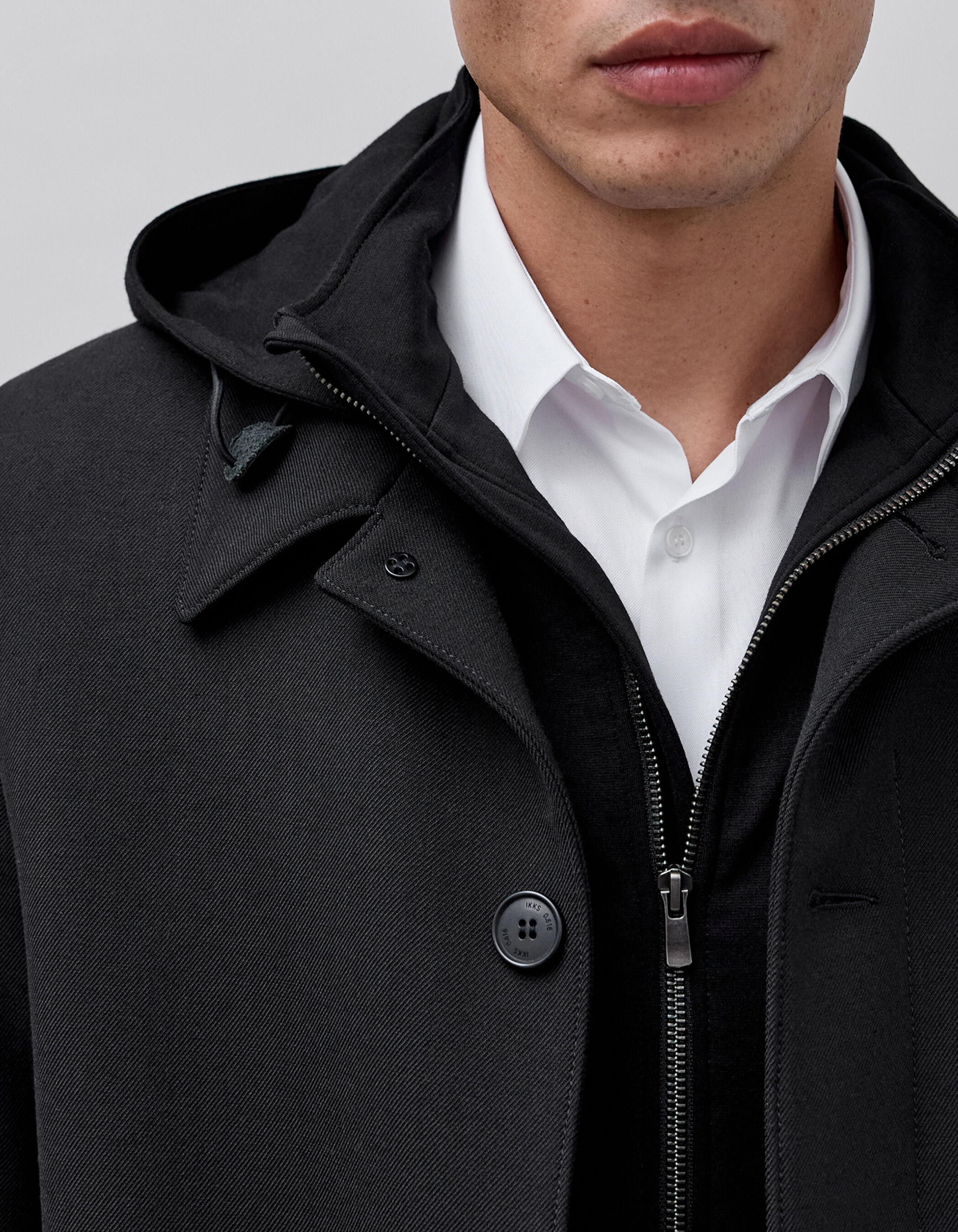 ENOF wool rever half coat ブラック 02 wool rever half coat – ENOF