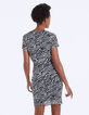 Vestido drapeado crepé de viscosa estampado cebra-4