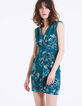Vestido entallado drapeado estampado palm jungle mujer-2