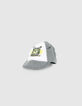 Casquette light grey à visuel lynx bébé garçon -1