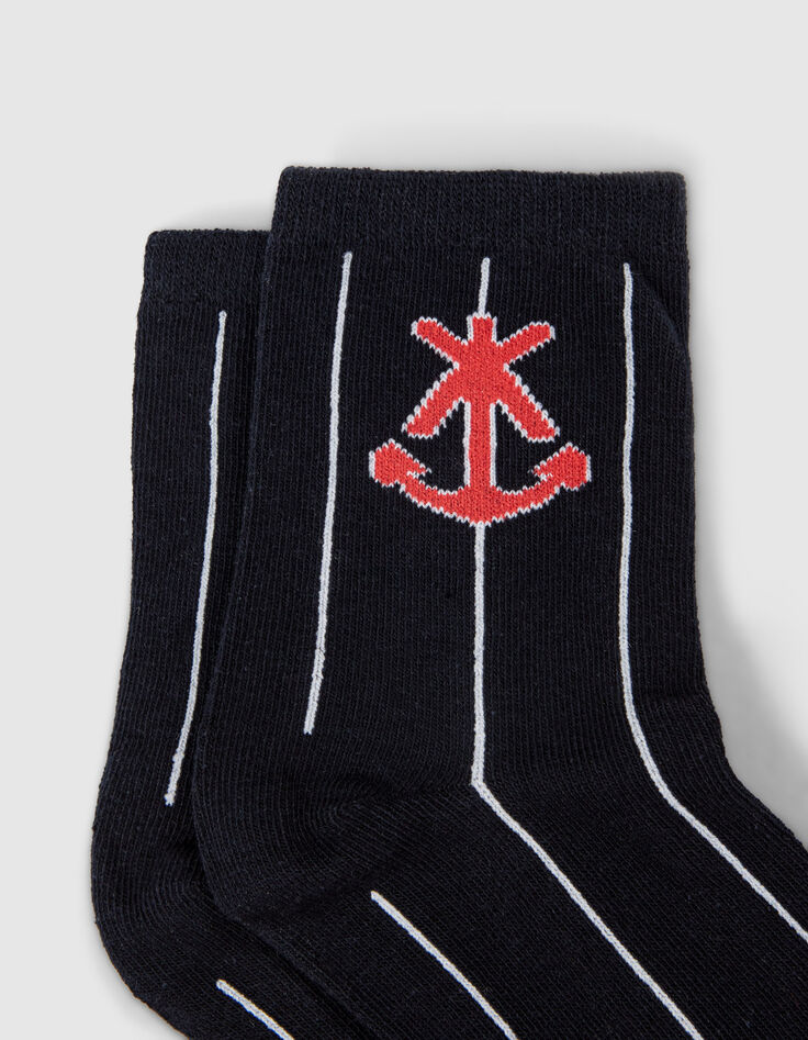 Sokken marine, wit en beige jongens-4