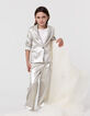 Pantalon de costume cérémonie dorée fille-1