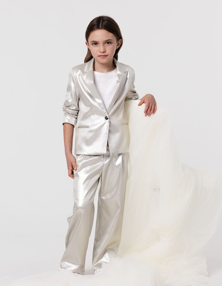Pantalon de costume cérémonie dorée fille-1