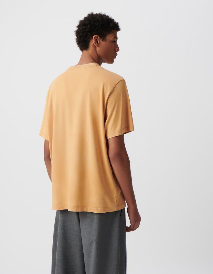 T-shirt curcuma coton bio effet lavé Homme-3 T-shirt curcuma coton bio effet lavé Homme-3
