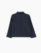 Veste de costume fluide navy imprimé éclairs fille-4