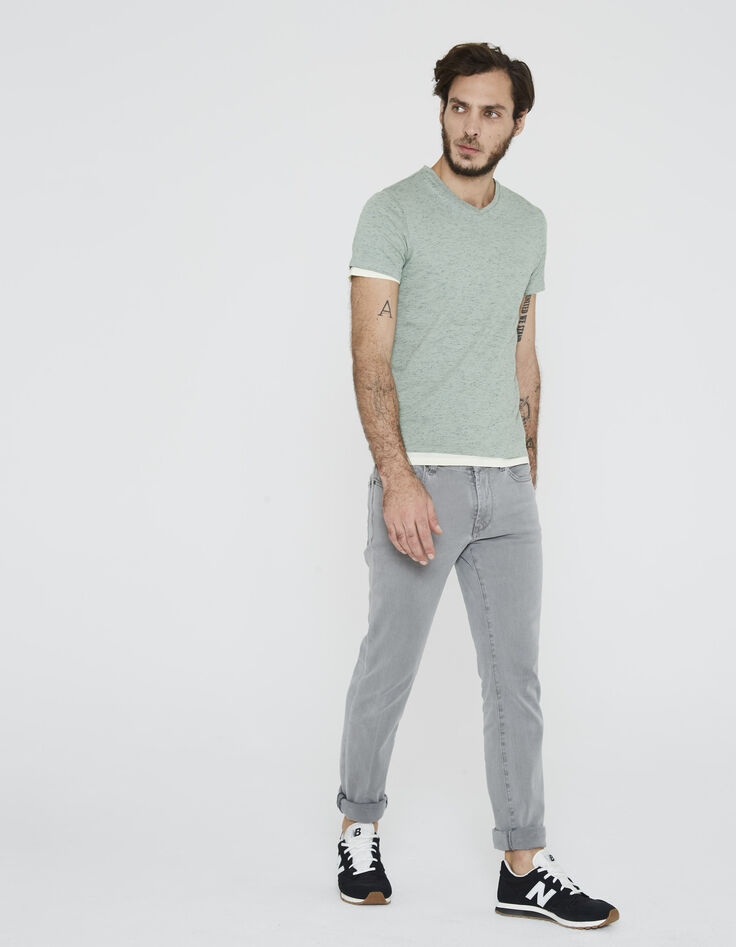 Tee-shirt vert homme-6