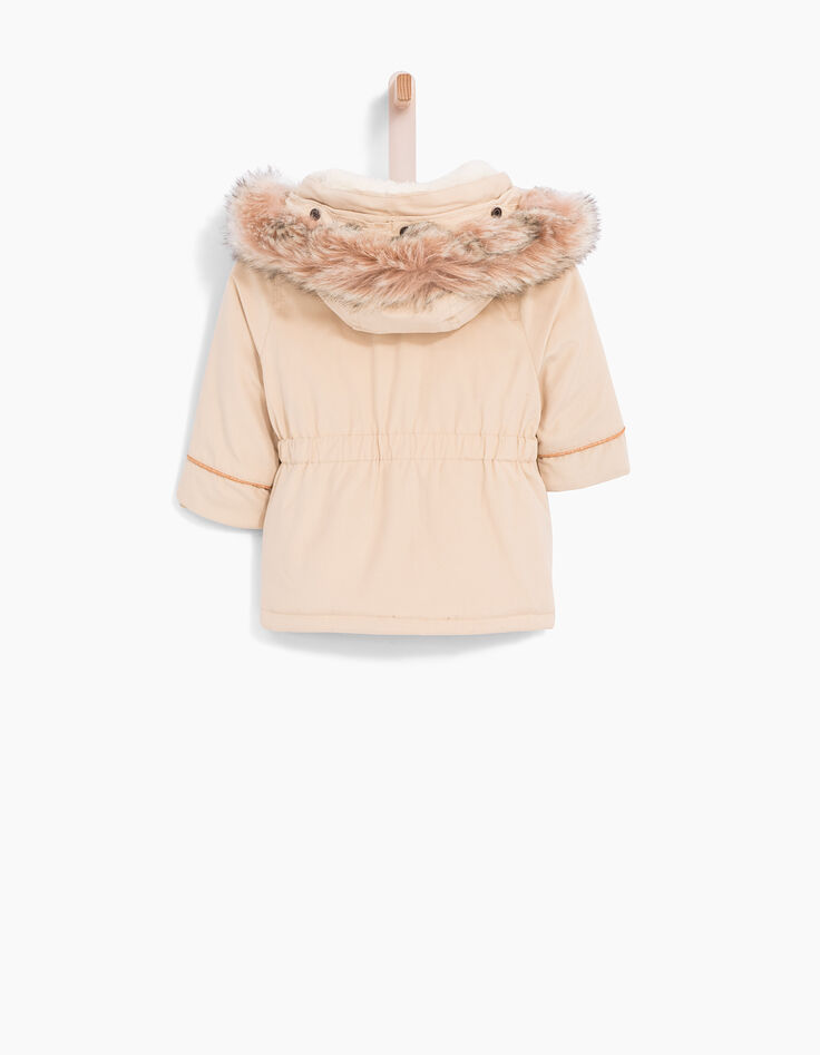 Parka beige bebé niña-3