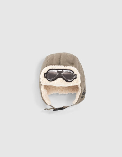 Chapka kaki fourrée avec visuel lunettes bébé garçon - IKKS