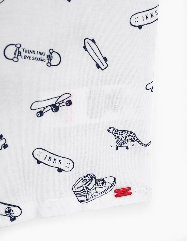 Boys' off-white skateboard and trainers print T-shirt-5