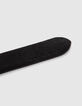 Men’s black suede thin belt-4