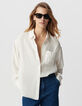 Chemise manches longues blanche oversize-2
