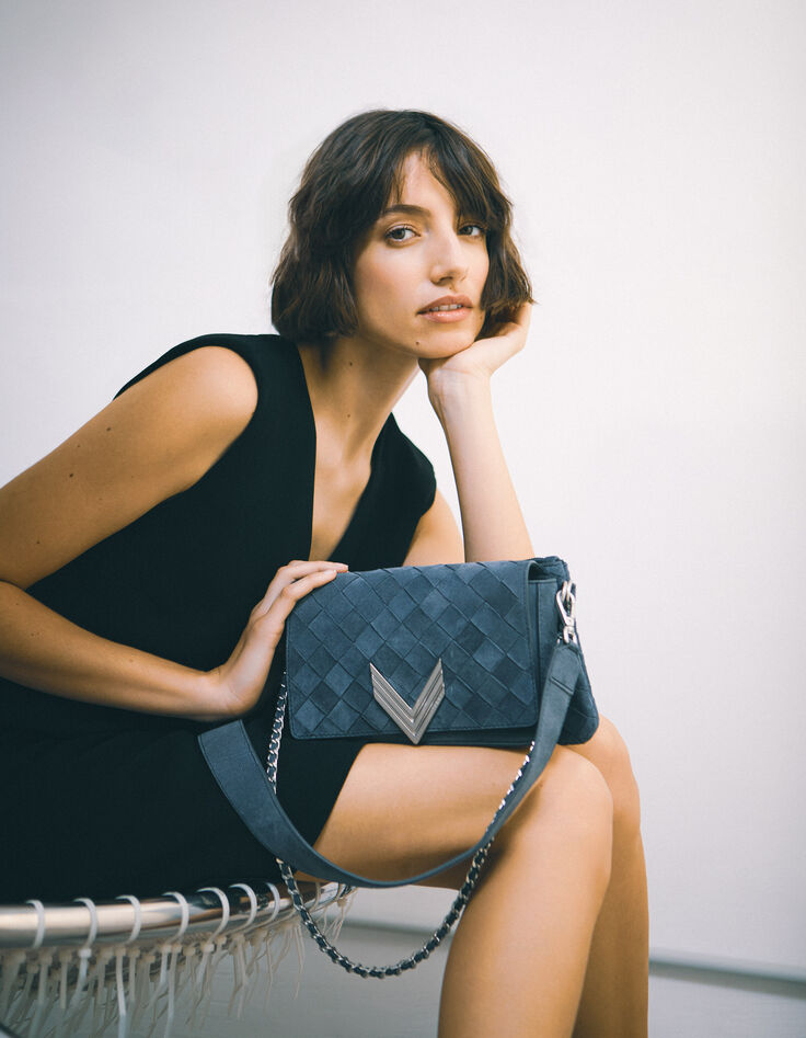 Die 111 MONTEGO BAY blau geflochtenes Veloursleder Damen-8 Die 111 MONTEGO BAY blau geflochtenes Veloursleder Damen-8