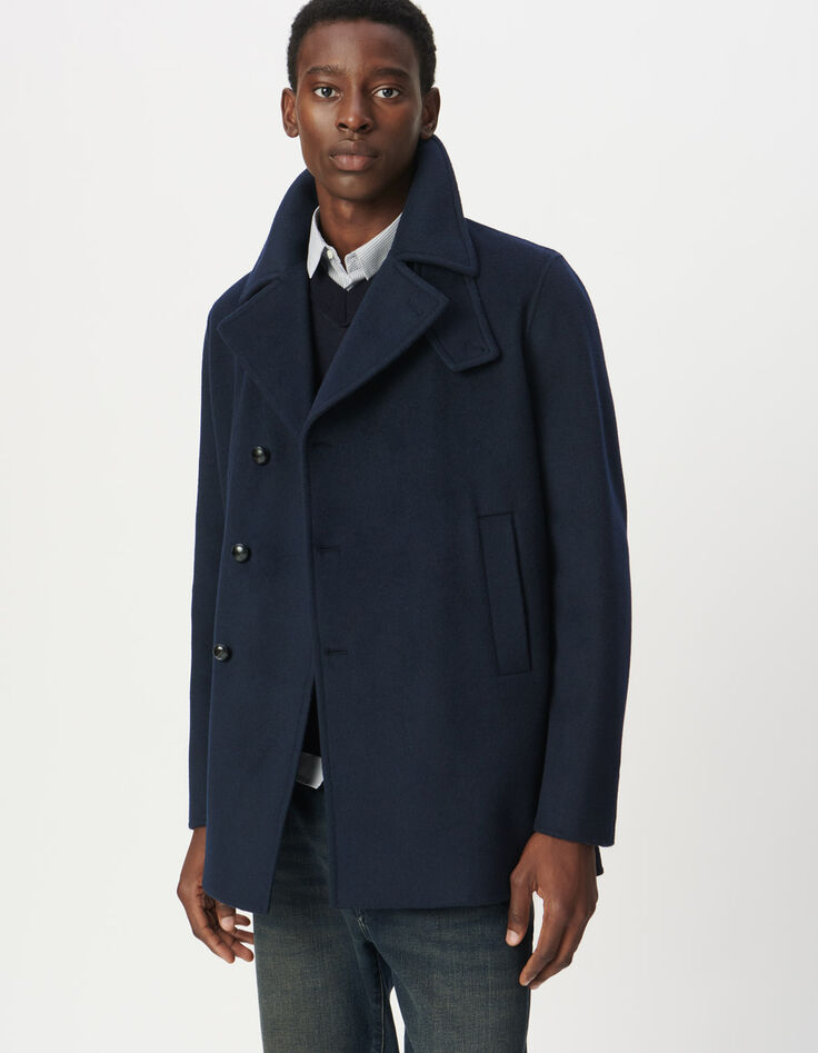 Heren peacoat van marineblauwe wol-2 Heren peacoat van marineblauwe wol-2