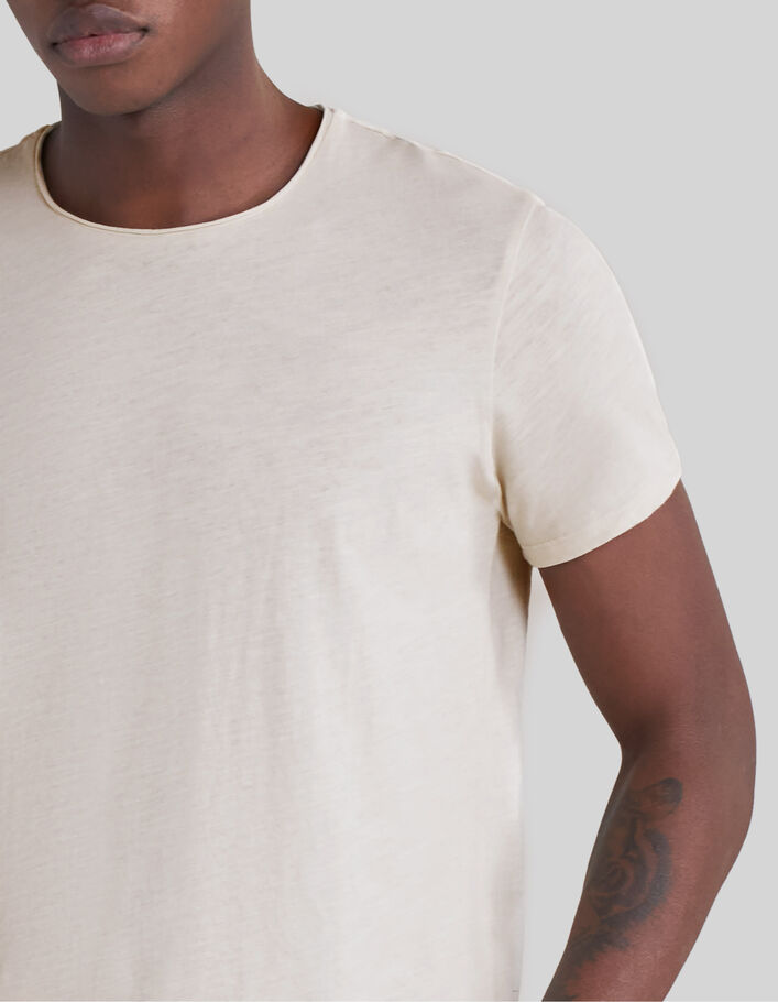 T-shirt L'Essentiel biokatoen in kleur stucco Heren - IKKS