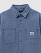 Blaues Jeanshemd mit Fransenrand f&uuml;r die Jungen-5