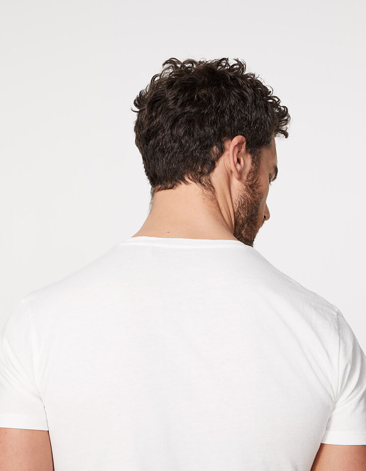 Camiseta blanco roto print estilo cómic Hombre-5