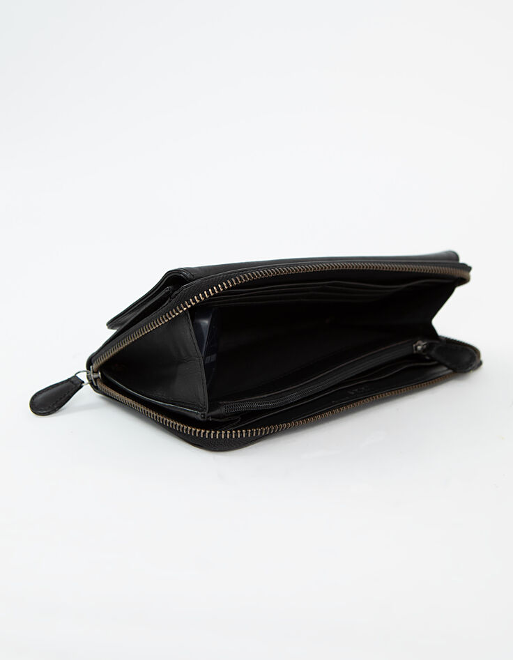 Portefeuille cuir noir femme-6