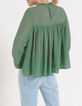 Vloeiende blouse Victoriaanse kraag I.Code-3