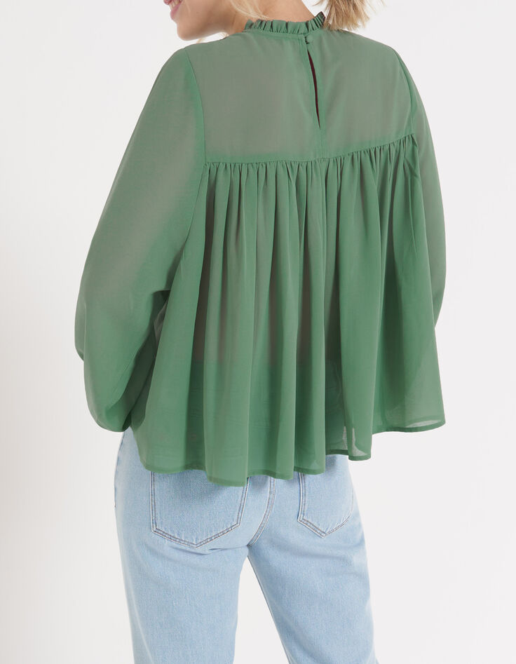 Vloeiende blouse Victoriaanse kraag I.Code-3 Vloeiende blouse Victoriaanse kraag I.Code-3