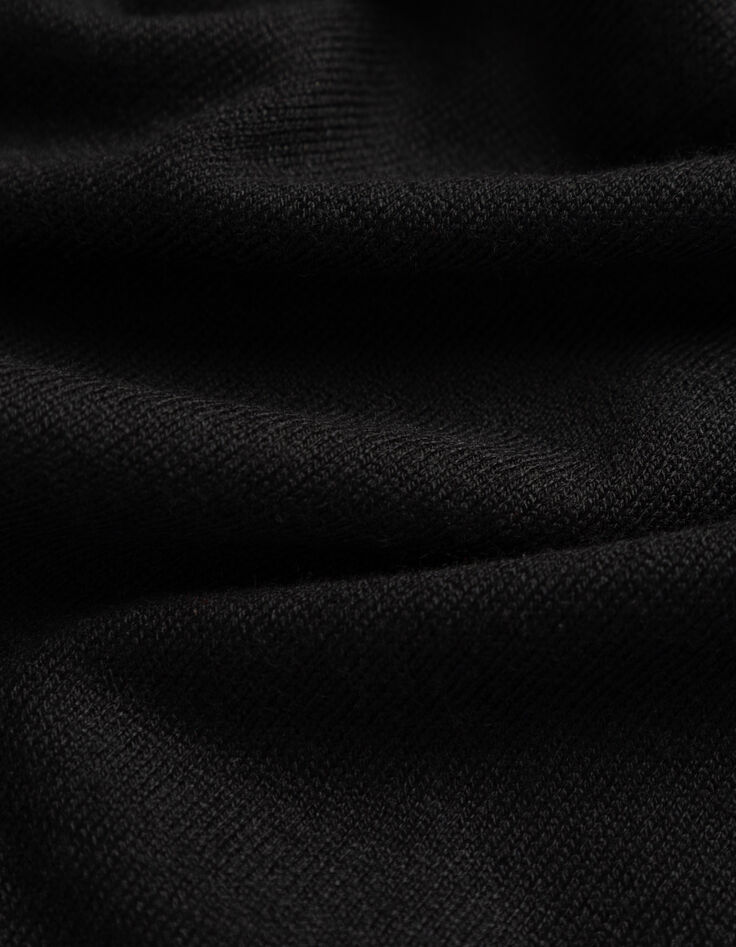 Jersey negro punto fino corte encaje espalda mujer-5