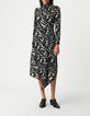 Jurk met zwarte zebrabloemenprint Dames-7