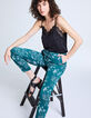 Cr&ecirc;pe broek palm-jungle print dames-1