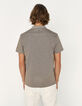 Mokkabruine polo gemêleerd tricot Heren-3