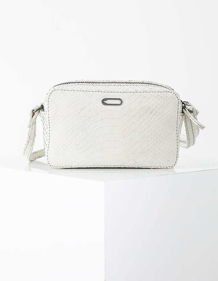 Women’s The Small Messenger python-look leather clutch - IKKS
