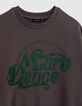 Girl's gray message green glitter sweatshirt-3
